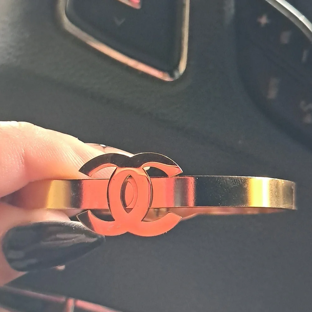 Gold Logo Bangle - Picture 3 of 4